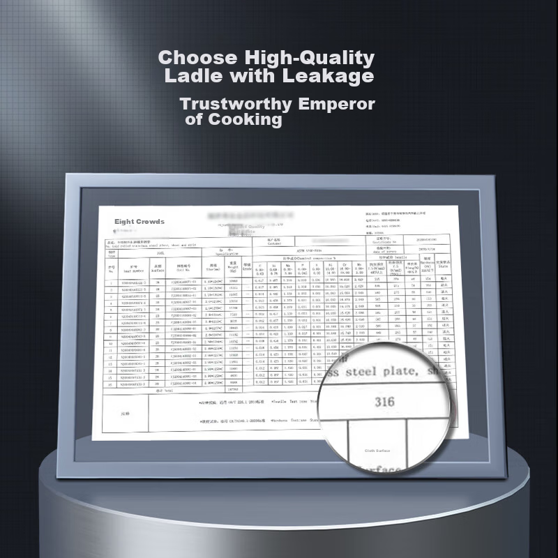 Chuidahuang 316 Stainless Steel Soup Ladle with Rosewood Handle, Thickened Spoon...