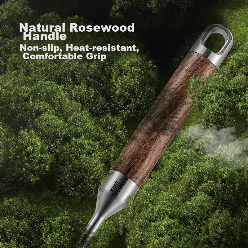 Chuidahuang 316 Stainless Steel Soup Ladle with Rosewood Handle, Thickened Spoon...