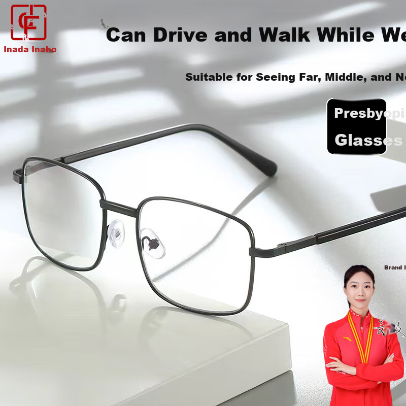 Murata Inaho Progressive Multifocal Reading Glasses with Blue Light Blocking, Bl...