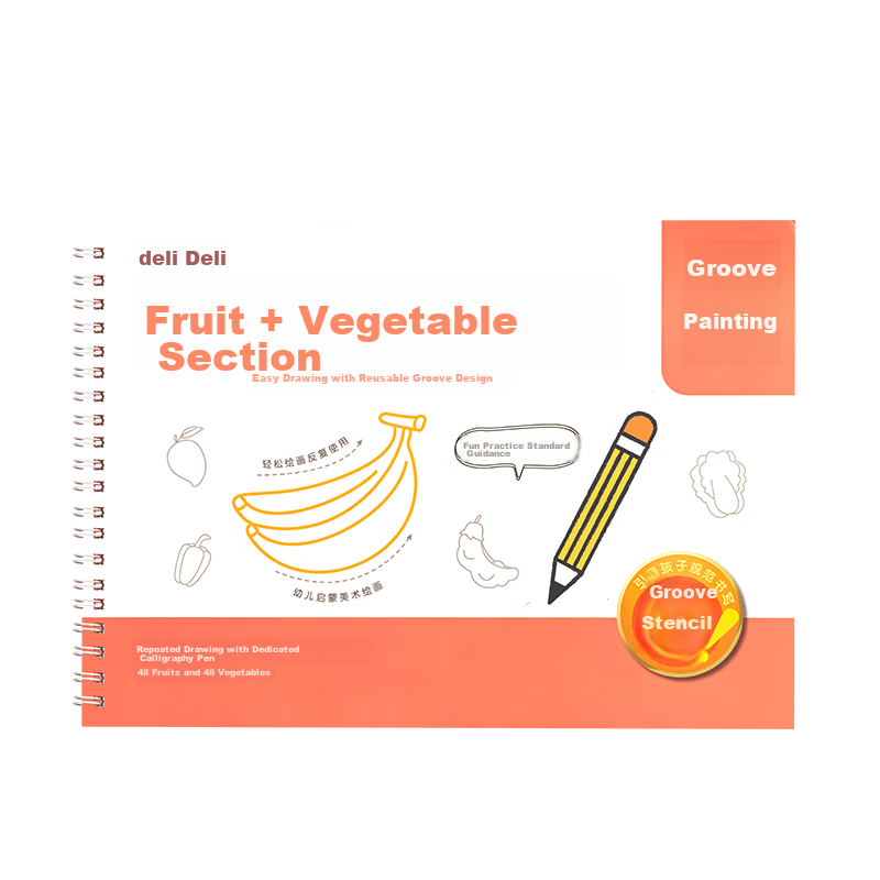 Deli Children's Kindergarten Groove Drawing Copybook for 2-8 Year Old Preschool...