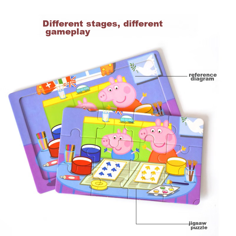 Danmiqi, Peppa Pig Advanced Educational Puzzle, Children's Toy, Early Education...