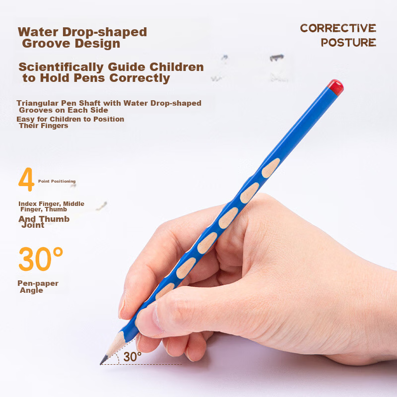 Deli Perforated Pencils, 50 Pieces, 2B Triangular Grip, Easy to Hold, Writing Pe...