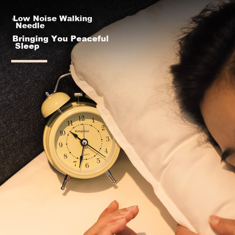 Deli Mini Luminous Alarm Clock for Home Bedroom Bedside, Children Students' Wake...