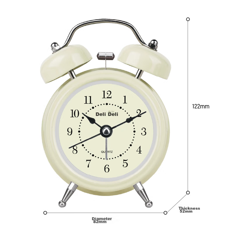 Deli Mini Luminous Alarm Clock for Home Bedroom Bedside, Children Students' Wake...