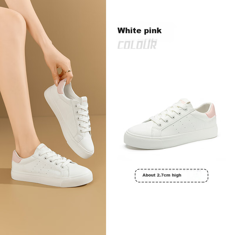 Da Dong Women's White Shoes 2025 Autumn New Fashion Casual Simple Flat Low Heel...