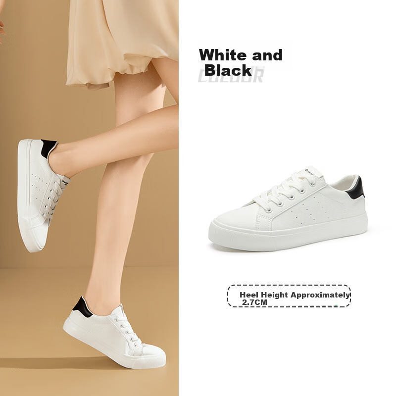Da Dong Women's White Shoes 2025 Autumn New Fashion Casual Simple Flat Low Heel...