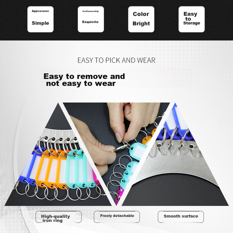 Deyin 18-Slot Key Ring, Metal Key Holder, 7423 Key Ring, Storage Tray, Markable...