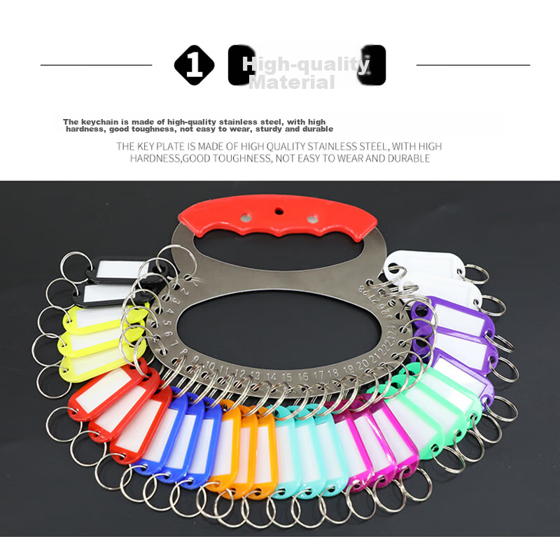 Deyin 18-Slot Key Ring, Metal Key Holder, 7423 Key Ring, Storage Tray, Markable...