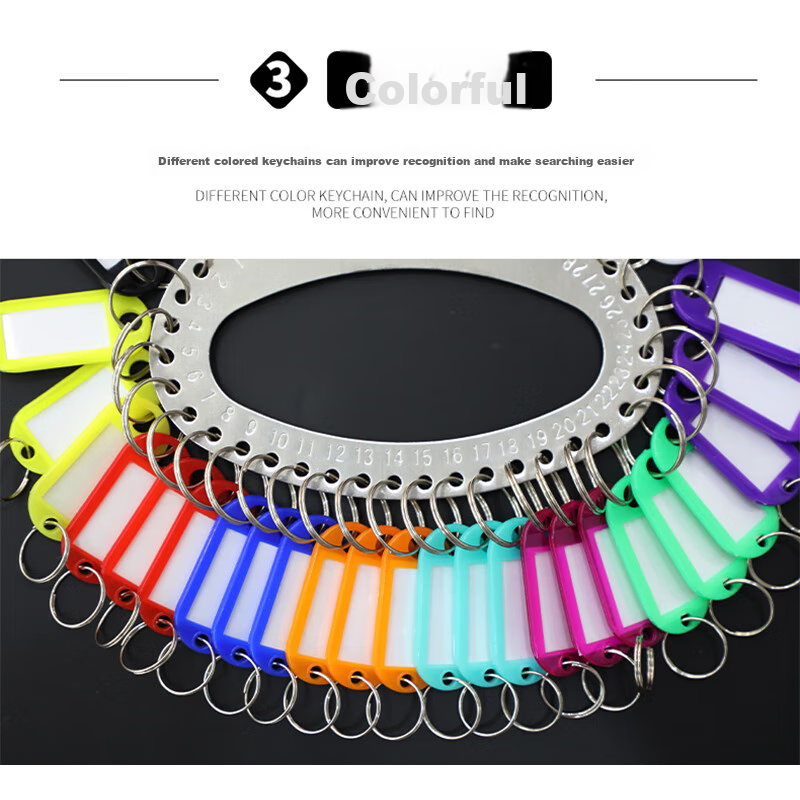 Deyin 18-Slot Key Ring, Metal Key Holder, 7423 Key Ring, Storage Tray, Markable...