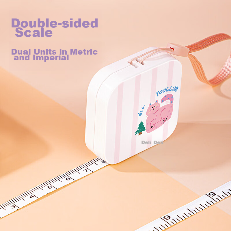 Deli Yu Ye Mini Leather Tape Measure, 1.5 Meter Measuring Tape for Body Circumfe...