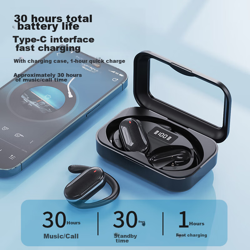 Orange Wireless Bluetooth Earphones, Over-Ear Design, New Style, Not In-Ear, for...