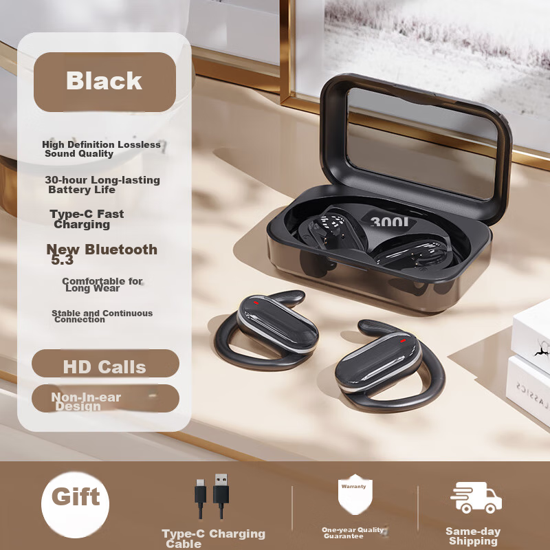 Orange Wireless Bluetooth Earphones, Over-Ear Design, New Style, Not In-Ear, for...