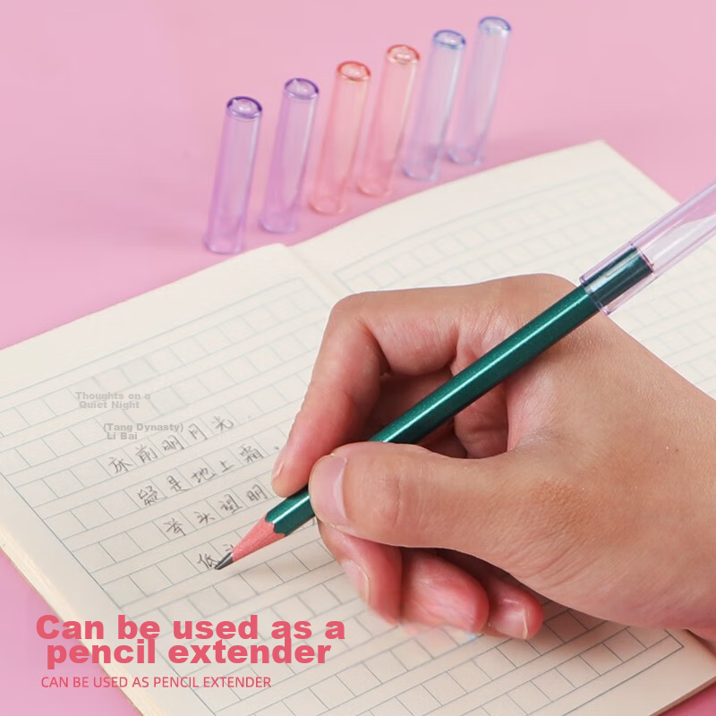 Chenguang (M&G) Transparent Colored Series Pencil Extenders for Elementary Schoo...