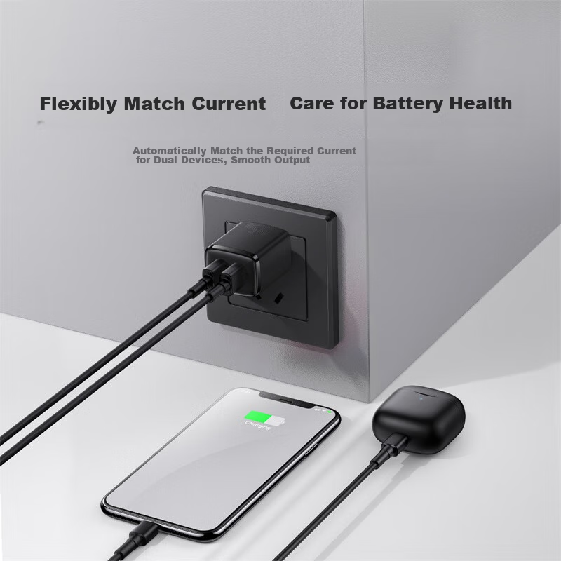 Baseus Dual-Port Charger USB Socket Multi-Port Fast Charging 5V2A/1A Charger Plu...