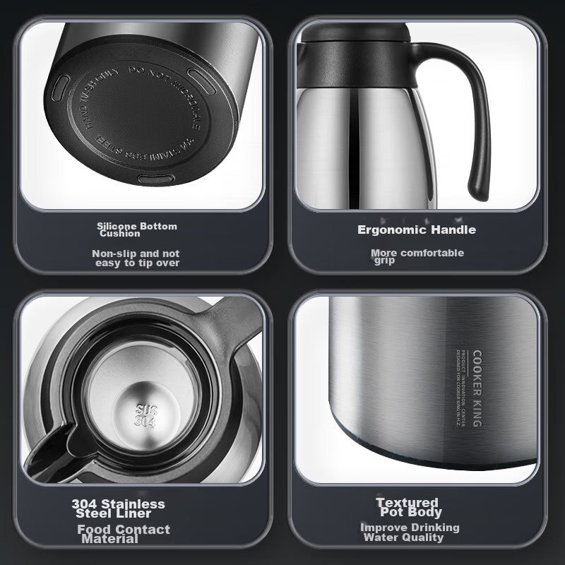 Chuidahuang Insulated Pot, 304 Stainless Steel, Large Capacity for Home Use, Wat...