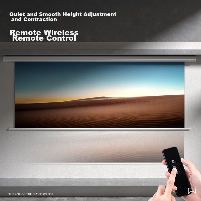 Deli 100-Inch 16：9 Remote Control Electric 8K Ultra HD Photon Screen 3.0 Anti-C...