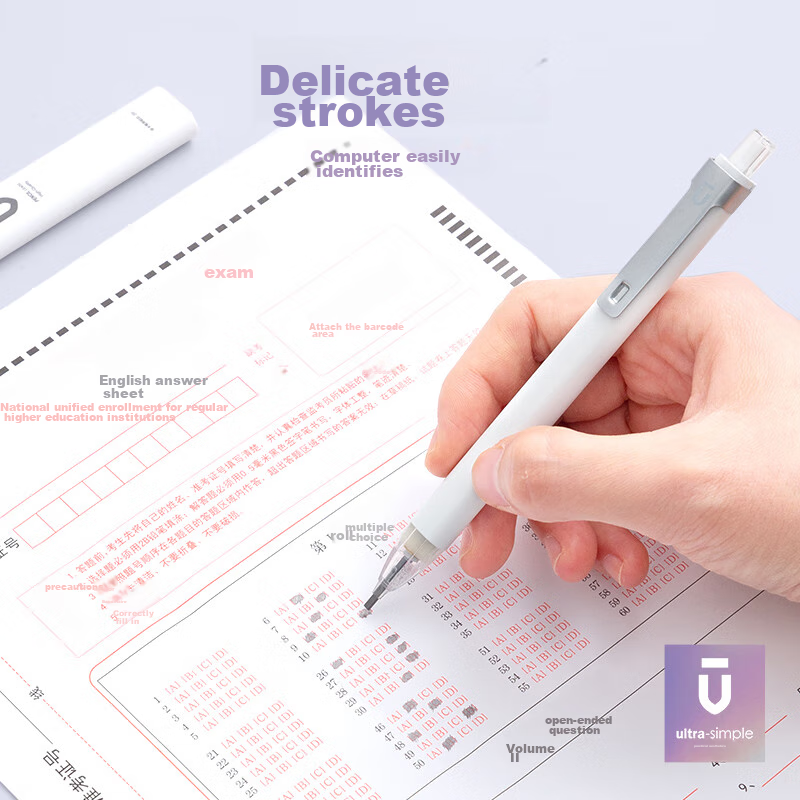 M&G Stationery 2B Card-Graphing Mechanical Pencil Set (Pencil + Lead Refills + L...