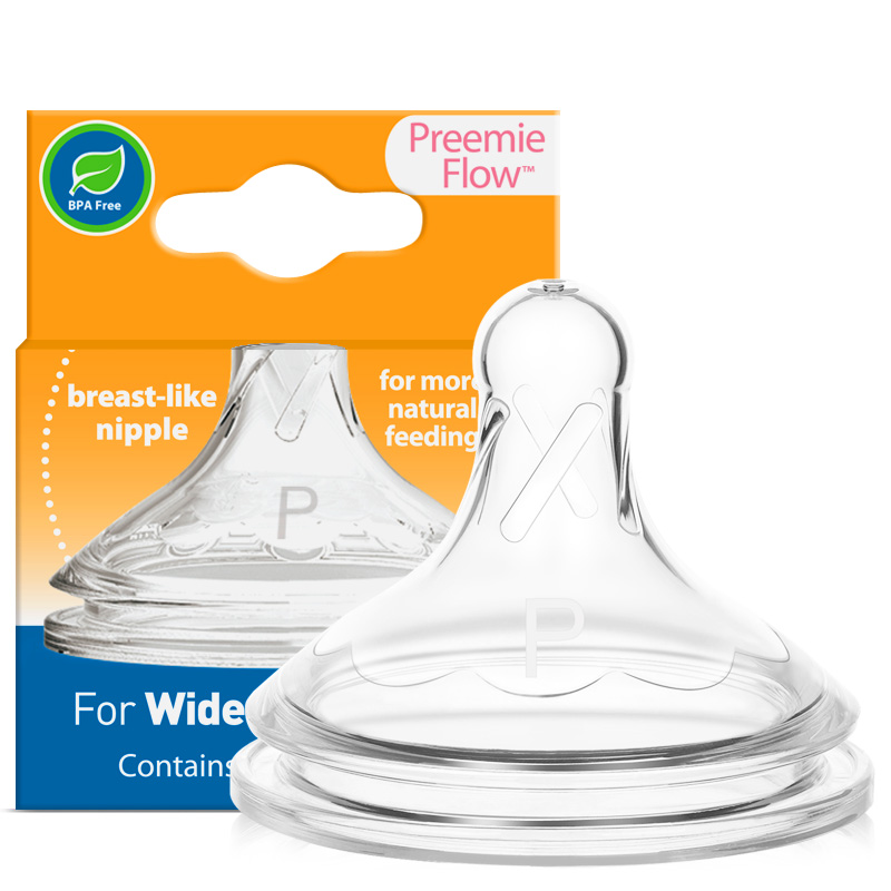 Dr. Brown's Wide-Neck Nipple (0-1 Month Slow Flow) for Newborns And Premature Ba...