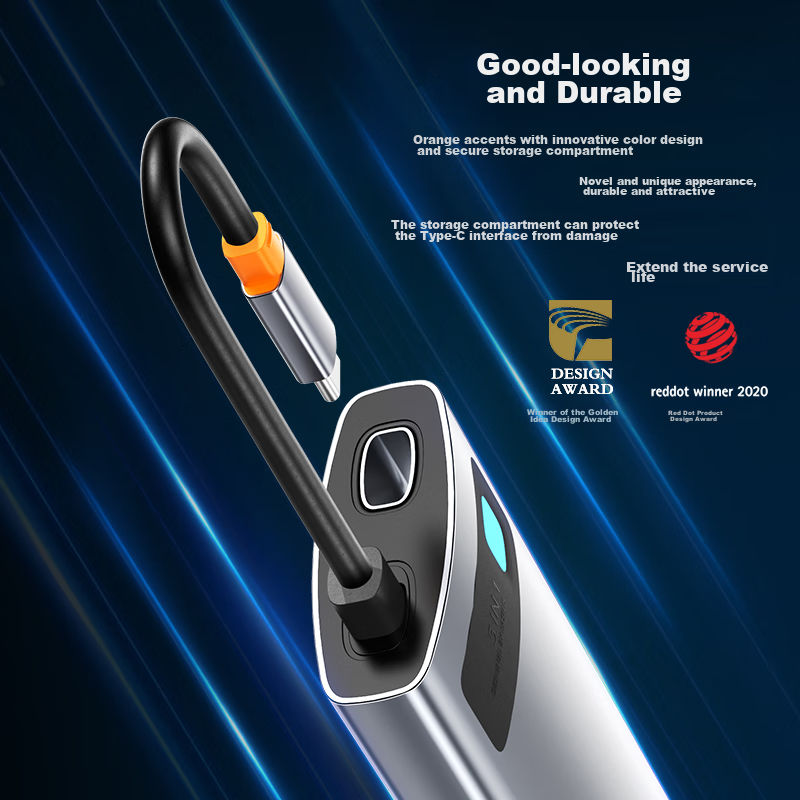 Baseus Expansion Dock, Type-C Expansion Dock Charger, USB3.0 Gigabit Ethernet Po...