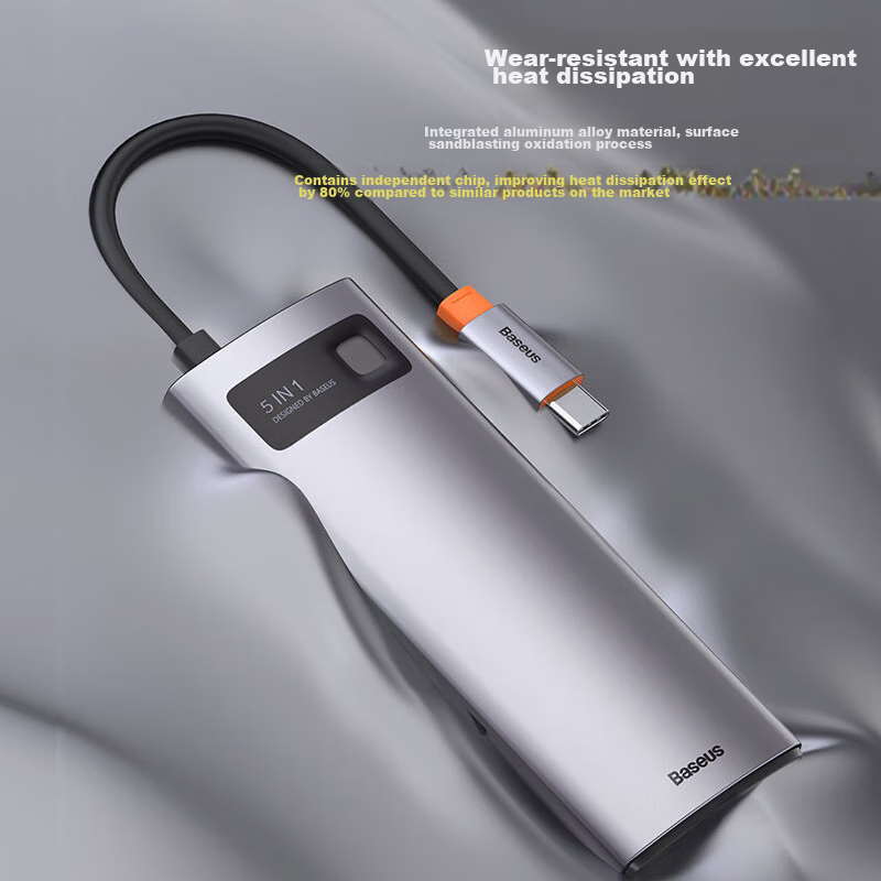 Baseus Expansion Dock, Type-C Expansion Dock Charger, USB3.0 Gigabit Ethernet Po...