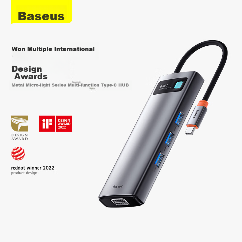 Baseus Expansion Dock, Type-C Expansion Dock Charger, USB3.0 Gigabit Ethernet Po...