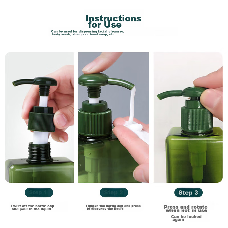 Chense 3-Pack 100ml Travel Toiletry Bottles for Shampoo, Shower Gel, Hand Soap,...