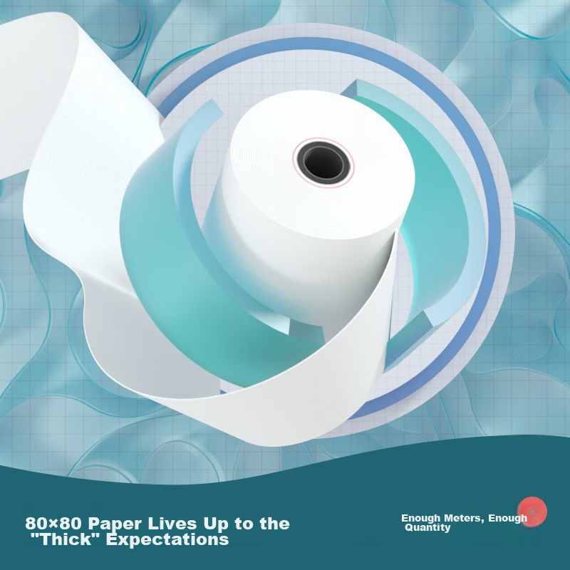 Deli Coral Sea Thermal Receipt Paper, 80*80mm, 40 Rolls, Restaurant Takeout Rece...