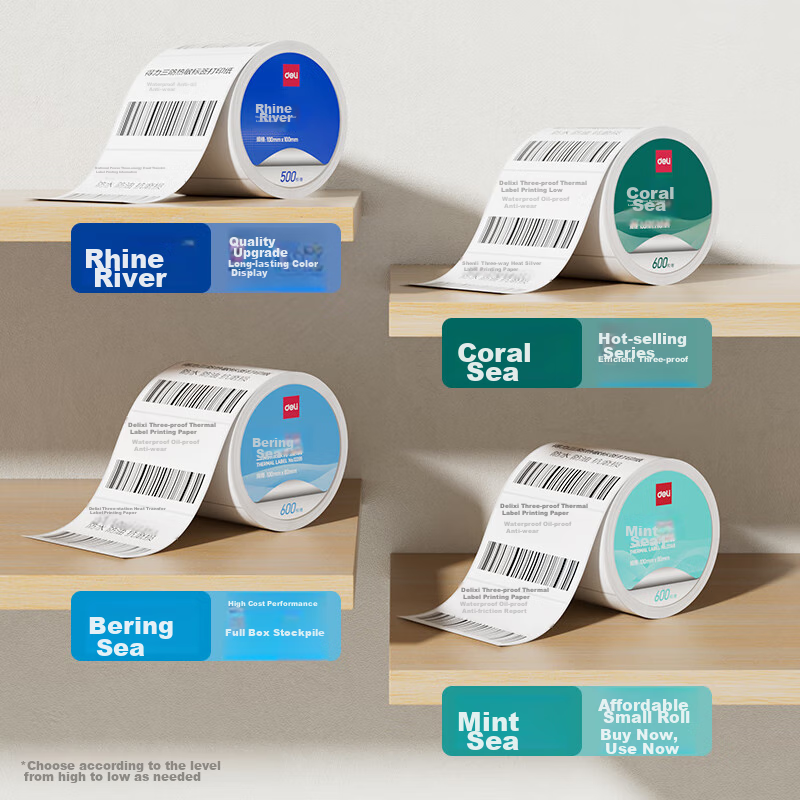 Deli [Continuous Strong Wind Supply] Mint Sea 100*150mm 325 Sheets*1 Roll Triple...