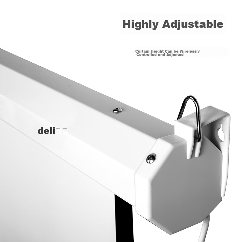 Deli 100-Inch 4：3 Electric Adjustable Projection Screen, Compatible with Jianuo...
