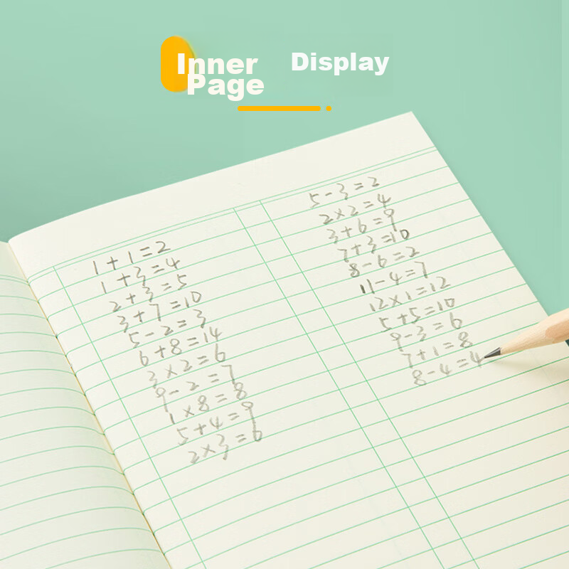 Chenguang (M&G) Stationery Math Notebook 22K, 21 Rows 2 Columns, First Grade Hom...