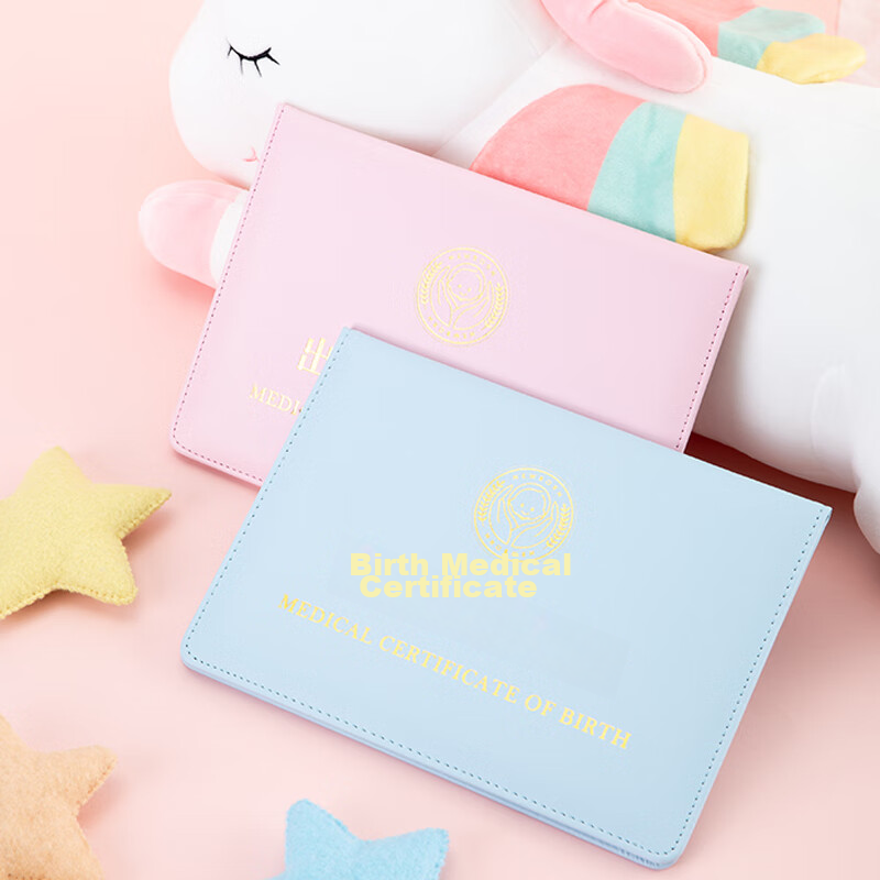 Deli Medical Birth Certificate Protective Cover, Document Leather Storage Pouch,...