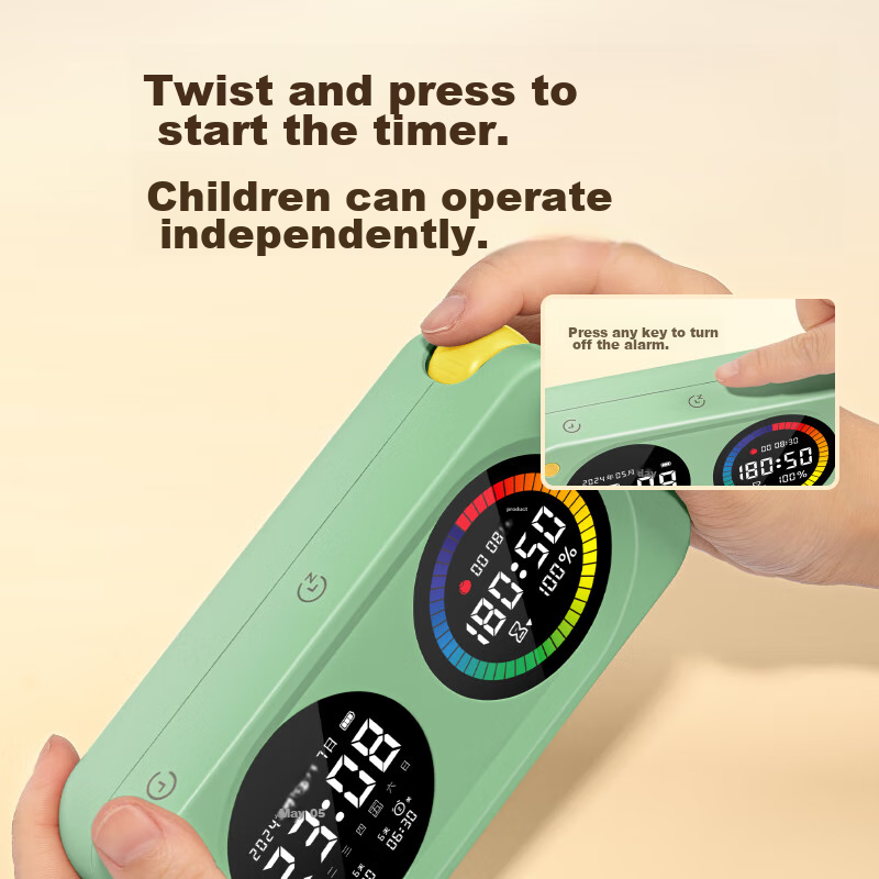 Deli Student Dual-Screen Visual Timer, Color Screen Time Management Device, One-...