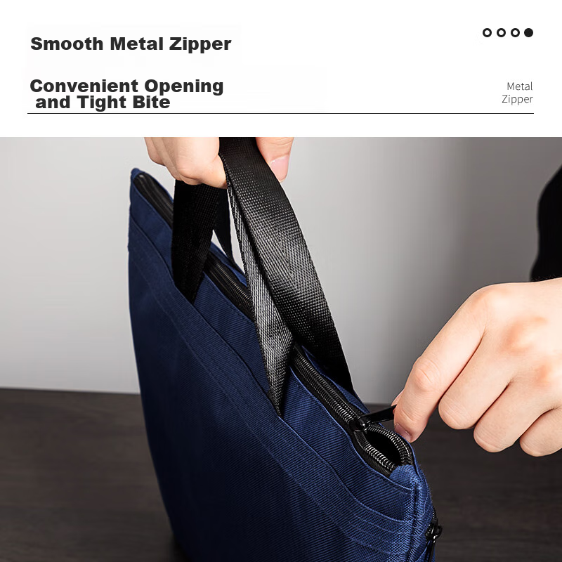 Deli Double-Layer Briefcase/document Bag/briefcase/large Zipper Bag, Handbag for...