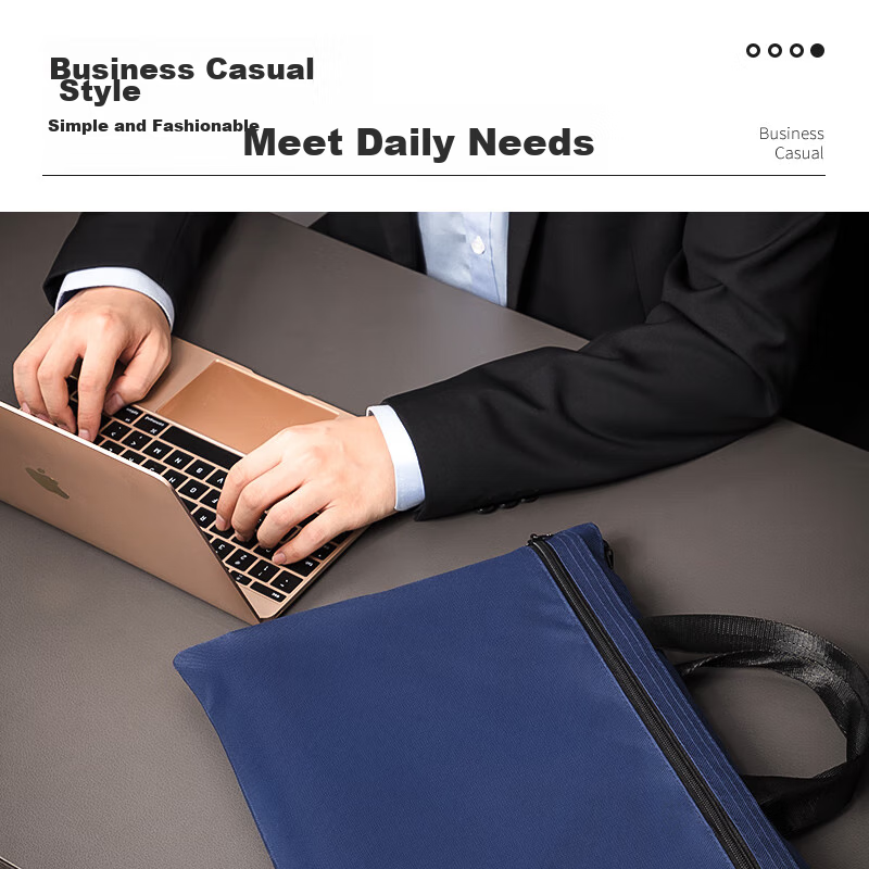 Deli Double-Layer Briefcase/document Bag/briefcase/large Zipper Bag, Handbag for...