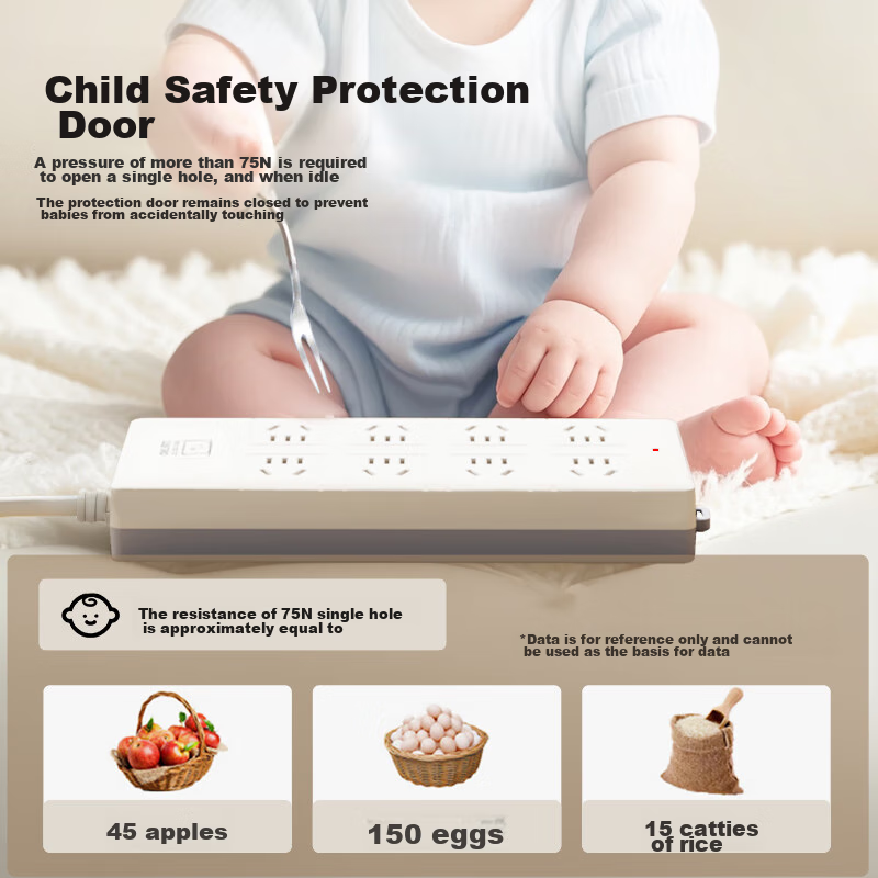 Deli New National Standard Safe Power Strip, Power Bar/Extension Cord/Power Boar...