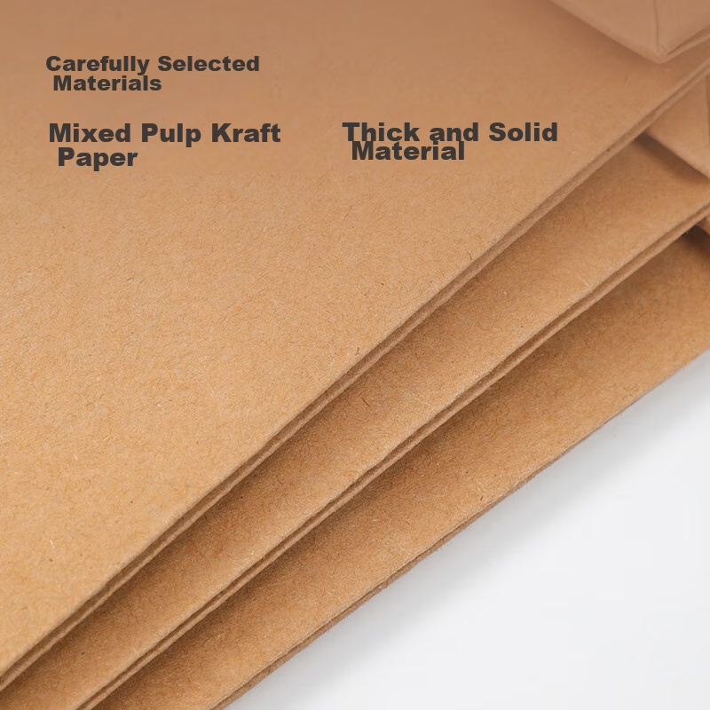 Deli 10 A4 Mixed Pulp 250g Kraft Paper File Folders, 8cm Side Width, Large Capac...
