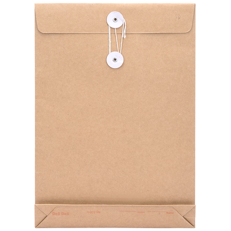 Deli 10 Pcs/A4 Mixed Pulp 250g Kraft Paper File Folders Gift Bags, 4cm Side Widt...