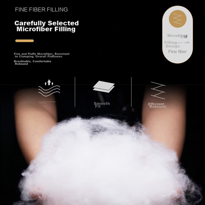 BEYOND Cotton Pillow, Washable Pure Cotton Soft Pillow Core, High Pillow (Uprigh...