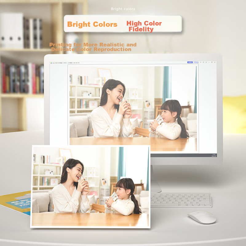 Deli A4 150g High Gloss Photo Paper with Adhesive Backing, Sticky Photo Printing...