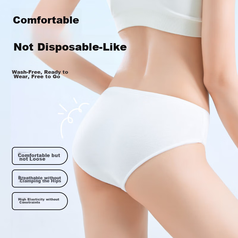 Kangaroo Doctor Disposable Underwear for Women, 5A Antibacterial, Travel-Friendl...