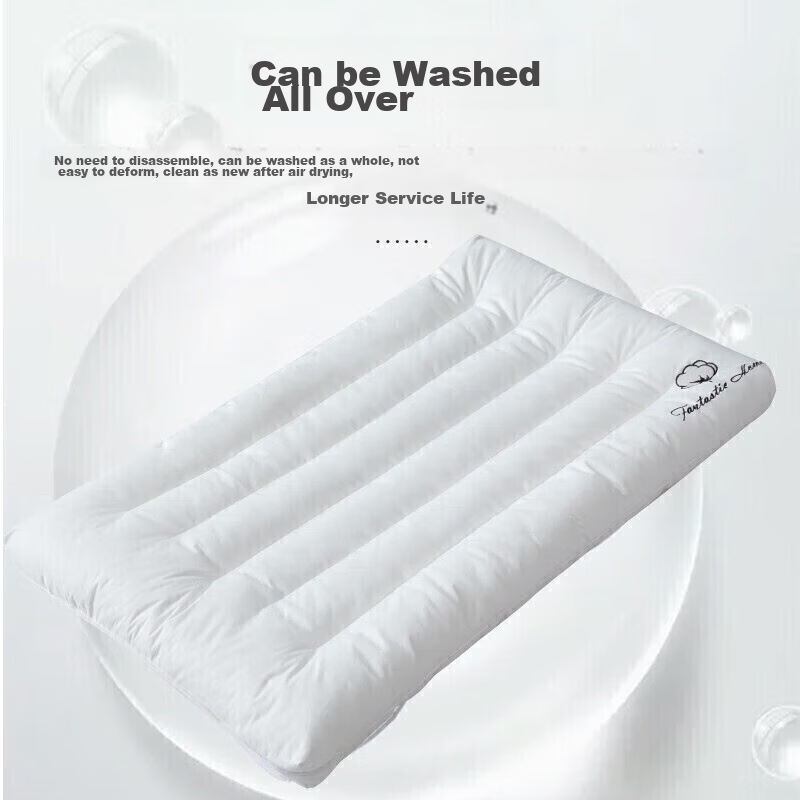 BEYOND Bedding Pillow Core, Washable, Anti-Mite, Single Soft Pillow Core, Low Pi...