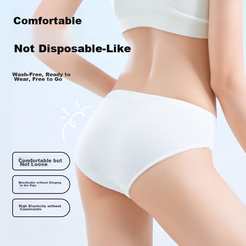 Kangaroo Doctor Disposable Underwear for Women, 5A Antibacterial, Travel-Friendl...