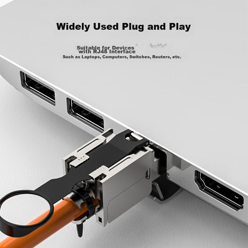 Boyang Engineering-Grade Category 6A STP Shielded Tool-Free Crystal Head, CAT.6A...
