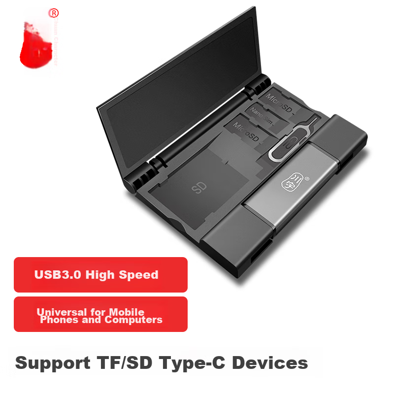 Chuanyu USB 3.0 High-Speed SD/TF Card Reader, Type-C DSLR Camera Storage Card, D...