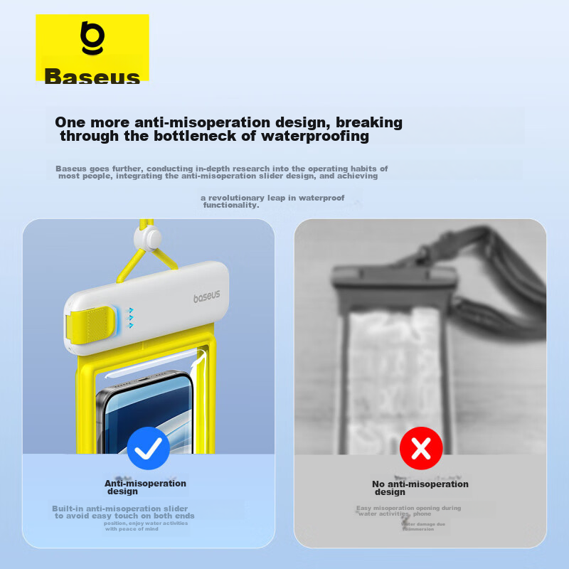 Baseus [0 Touchless | IPX8 Waterproof] Waterproof Phone Case, Touchscreen Compat...