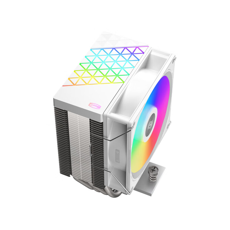 PCCOOLER Red Sea H4 ARGB White CPU Air Cooler (4 Heat Pipes/PWM Fan/Supports 12/...