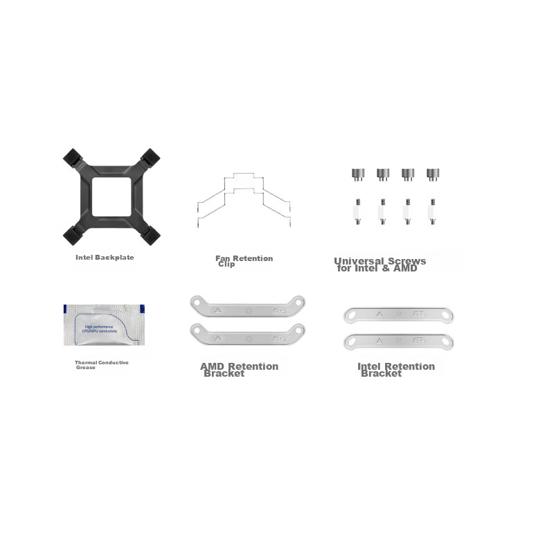 PCCOOLER Red Sea H4 ARGB White CPU Air Cooler (4 Heat Pipes/PWM Fan/Supports 12/...