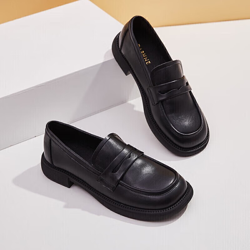 Daphne Women's Leather Flats, Versatile Cowhide Loafers, Slip-On Shoes, 42210457...