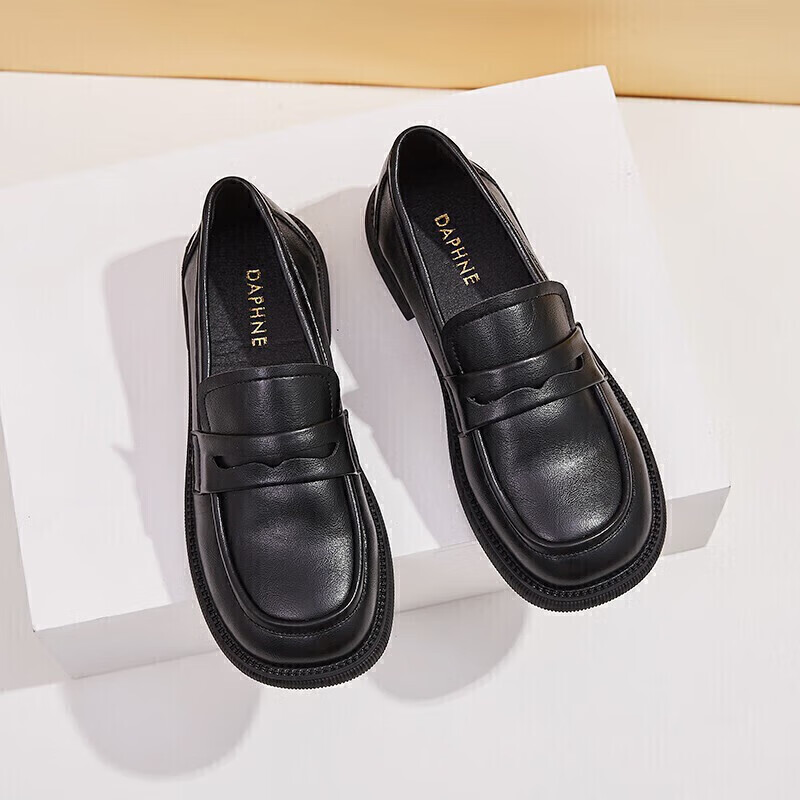 Daphne Women's Leather Flats, Versatile Cowhide Loafers, Slip-On Shoes, 42210457...