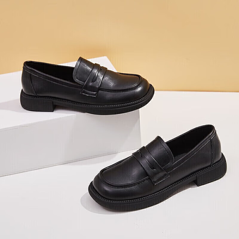 Daphne Women's Leather Flats, Versatile Cowhide Loafers, Slip-On Shoes, 42210457...